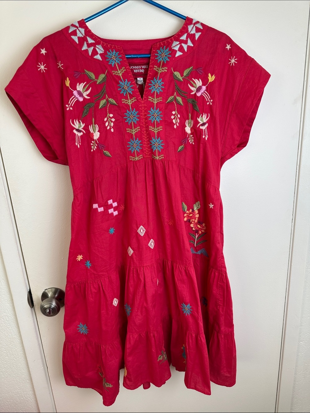 Johnny Was Embroidered Floral Dress